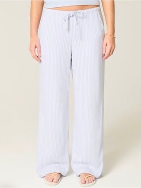 Hollister Linen-Blend Baggy Pull-On Pants